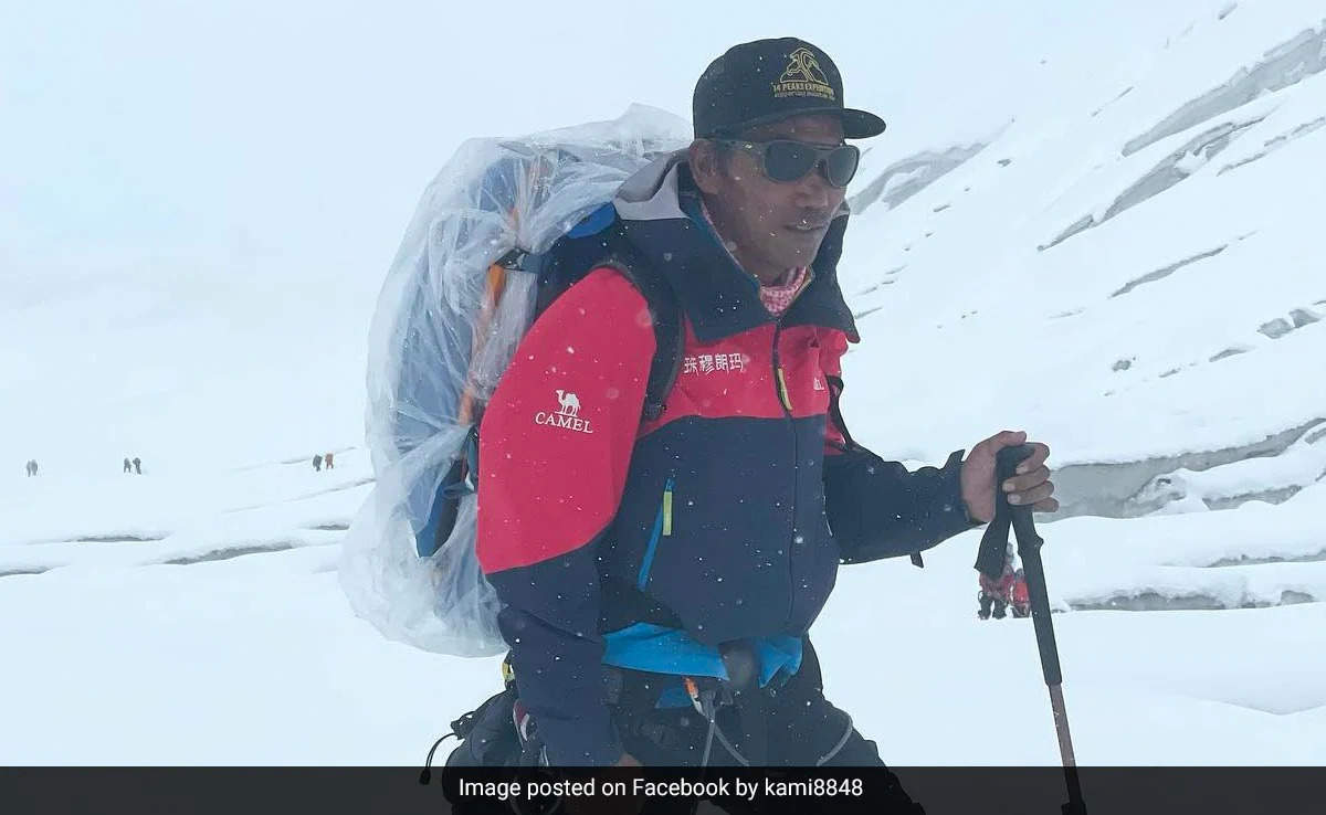 Making history, a Nepalese mountaineer ascends Mount Everest for the 27th time.