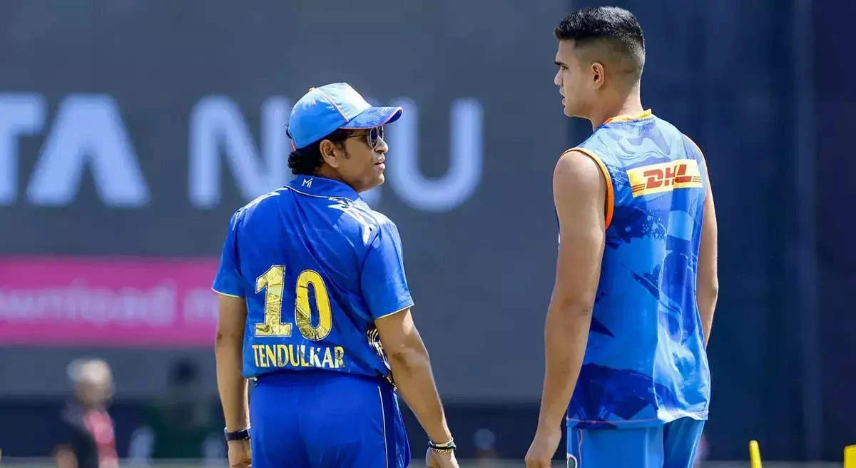 Watch as Arjun Tendulkar scores his first six goals in the IPL while social media users draw comparisons to his father, Sachin Tendulkar.
