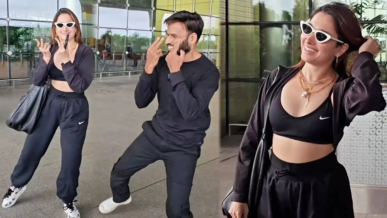 At the Mumbai airport, Tamannaah Bhatia dances to the Jailer song Kaavaalaa while joking with a fan that "he is doing better than me." Watch