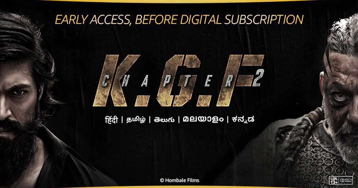 KGF Chapter 2 is now available on OTT On Amazon Prime Video the